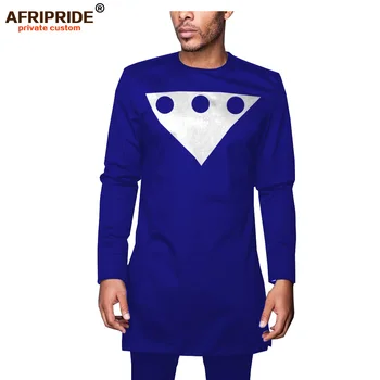 Afrikanske Påklædning for Mænd langærmet Slim Fit Skjorte, Bukser Sæt Træningsdragt Mænds Dashiki Shirt, der Passer AFRIPRIDE A2016006