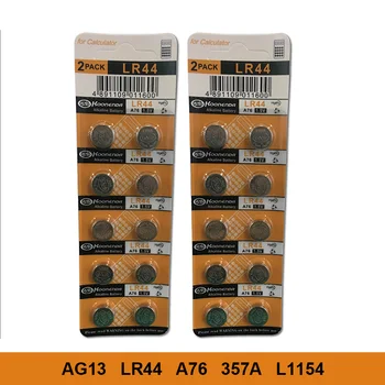 AG13 20PCS Alkaline LR44 Knap Batterier 357 357A A76 L1154 GPA76 Knap celle AG 13 1.55 V For at Se Elektronisk Fjernbetjening