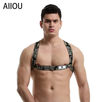 AIIOU Gay-Tank Tops til Mænd Hule Kort Undertrøje Elastisk Bandage Shirt Gay-Sexet Erotisk Se Gennem Undershirts Fetish Kostume