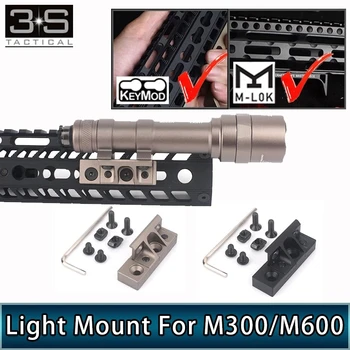 Airsoft Side Guard Mlok Keymod Skinner Lys Mout For Surfir M300 M600 M600DF Lommelygte Serie For Picatinny Skinne Montere