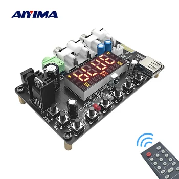 AIYIMA 12V Bluetooth-5.0 MP3 Dekoder Hovedtelefon Forstærker med Display Lossless Musik, U Disk, FM AUX Afkodning af Lyd Forstærkere
