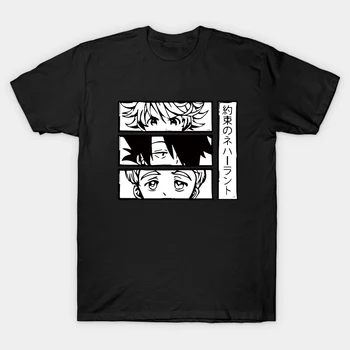 Anime Den Lovede Neverland Mænds T-Shirt Emma Manga Norman Ray Animationsfilm T-Shirt Unisex