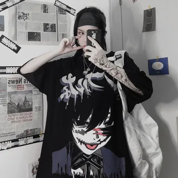 Anime Kakegurui T-Shirt Jabami Yumeko Mørk Stil Kvinder Med Lange Ærmer Mænd Tees