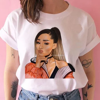 Ariana grande T-Shirt Kvinder Hip Hop Toppe ulzzang Casual tshirt harajuku kawaii 90'erne t-shirt kvindelige O-Neck T-Shirt til Kvinder