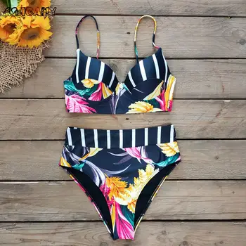 Ashgaily Høj Talje Bikini 2020 Sexet Flæse Badetøj Kvinder Badedragt Push Up Bikini Sæt Prikkede Badedragt Svømme Strand Slid