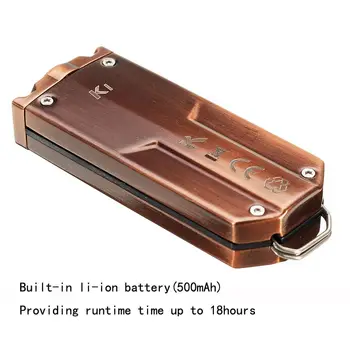 Astrolux K1 Bronze XP-G3 350LM Lommelygte USB-Rustfrit Stål Mini LED Nøglering Gave Indsamling Special Edition Nøglering Lys