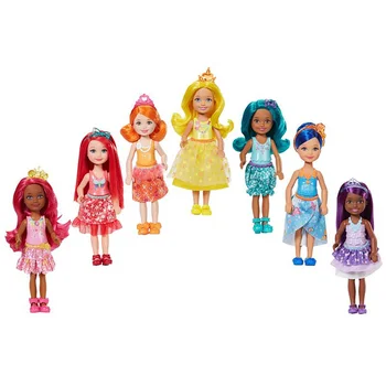 Barbie Dukke Piger Legetøj 7pcs Dukke, Baby Piger Rainbow Barbie Tøj til Dukker Legetøj til Piger, Legetøj Prinsesse Gave Sæt