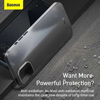 Baseus Luksus Phone Case For iPhone 12 Pro Max Ultra Tynd Stødsikkert Tilfælde Coque PP Tilbage Dække For iPhone 12Pro Antal 12Mini Fundas
