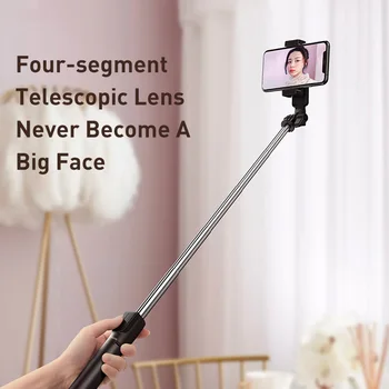 Baseus Trådløse Bluetooth-Selfie Stick Stativ med Fjernbetjening Skyde Udvides Sammenklappelig Monopod til Huawei Smartphone Xiaomi