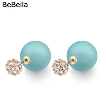 BeBella pearl crystal ball stud øreringe tjekkisk krystal oprindelige fashion brand, smykker til kvinder, pige bryllup Julegave