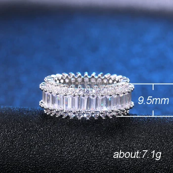 BIJOX HISTORIE luksus charms sølv ring 925 smykker med AAA zircon sten ringe til kvindelige bryllupsfest engros størrelse 6-10