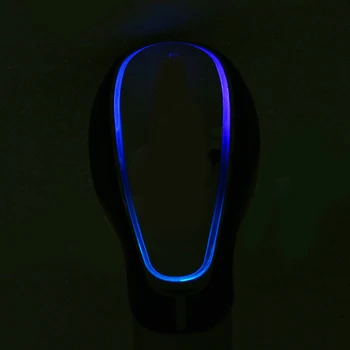 Bil Gear Shift Knappen Blue Touch Aktiveret Sensor-LED Lys & USB Charge Tilbehør