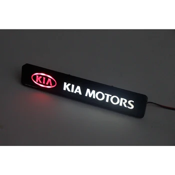 Bil mærkat front emblem LED dekorative lys for Kia Sportage 3 4 QL Rio K2 Optima Picanto Ceed Forte Kadence K9 Sjæl