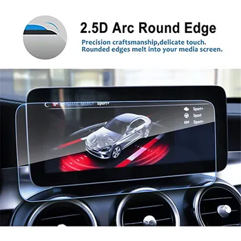 Bil Navigation Screen Protector til Benz 2019 C-Klasse W205 10.25 Tommer,Hærdet Glas Audio, Infotainment Beskyttende Film