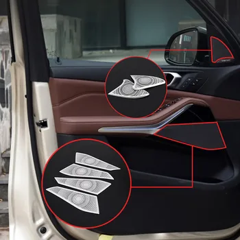 Bil Styling Døren Stereo-Højttalere, Dekoration Frame Cover Til BMW X5 G05 2019 Interiør En Søjle Audio Højttaler Trim Klistermærker