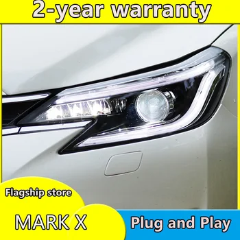 Bil Styling LED Lygte for Toyota Mark X forlygter 2013 Toyota Mark X led forlygter led-kørelys H7 hid Q5 Bi-Xenon-Optik lav beam