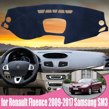 Bil Styling Ruskind Læder Dashmat Dashboard Brugerdefinerede Dække Dash Pad Mat Tæppe til Renault Fluence 2009-2017 Samsung SM3