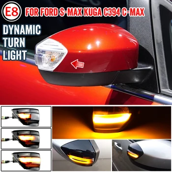 Bil Tilbehør LED Dynamic blinklys Side sidespejl Indikator Lampe Til Ford S-Max 2007-Kuga C394 08-2012 C-MAX