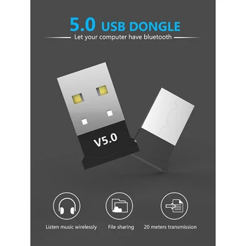 Bluetooth-adapter 5.0 USB desktop-computer gratis enhed Bluetooth-Audio-modtageren Dongle, musik, Audio receiver Windows-senderen