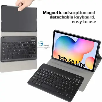 Bluetooth tastatur Tablet taske Til Samsung Galaxy Tab S6 Lite 10.4 P610 P615 SM-P610 SM-P615 trådløse tastatur tablet cover