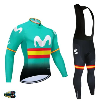 Blå Spanien M MOVISTAR Ropa Ciclismo 2020 Cykling Tøj Mænds Jersey Passer til Udendørs Ridning Cykel, MTB Tøj, Bib Pants Sæt