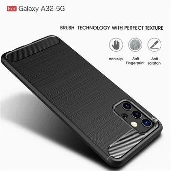 Blød Carbon Fiber Tilfældet For Samsung Galaxy A32 Tilfælde A12 A42 5G Wide4 A30 A20 Dække Beskyttende Telefon Bumper Til Samsung Galaxy A32