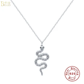 BOAKO Slange Form Halskæde Til Kvinder 2020 Sølv 925 Smykker Halskæde til Charms Kæder Til Fine Smykker Choker Bijoux Femme #12.4