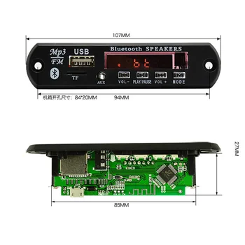 BT håndfri L7809 Spænding Regulator DC-AC RCA Audio MP3 Dekoder yrelsen Bluetooth MP3-Afkodning Bord Modul TF FLAC AUX