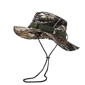 Bucket Hat Fisker Fiskeri Udendørs Sport Travel Jungle Camouflage Bush Hat Jagt Boonie Militære Taktiske Caps