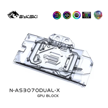 Bykski Vand Blok Brug for ASUS GeForce DUAL RTX 3070 8G GPU Kort / Fuld Dækning Kobber Radiator - / RGB-Lys