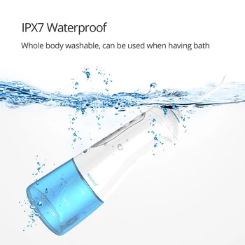 Bærbare Mundtlig Irrigator Vand Dental Flosser 3 Modes Justering Smart Timer Roterende Dyser IPX7 Vandtæt Tandblegning