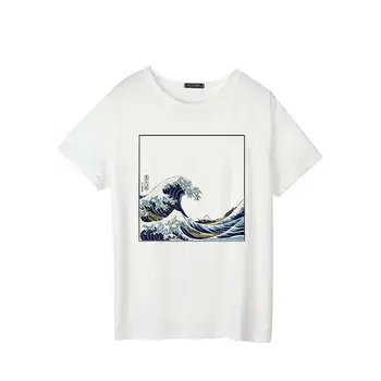 Bølge Hokusai Tsunami Stor T-shirt Gotiske Tee Hipsters Sjove Kvinder T-Shirt Tumblr Graphic Tee Sommeren Korte Ærmer Casual t-shirt