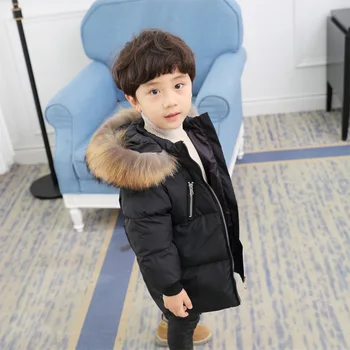 Børn Dunjakke 2020 Nye Vinter Midten Længde Fortykket Kids Tøj Drenge og Piger Outwear Almindelig koreansk Stil, Mode Jakker