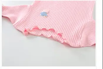 Børn, Tøj, t-shirt Forår, Efterår Lange Ærmer Rund Hals T-shirt Baby Piger Bunden Shirt Pink Casual Toppe Børne t-Shirt