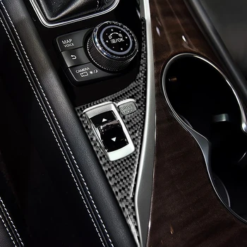 Carbon Fiber Bil Styling Gear Shift Kørsel Panel Dækker Trim Klistermærke Til Infiniti Q50 Q60 Auto Boligindretning Bil Tilbehør