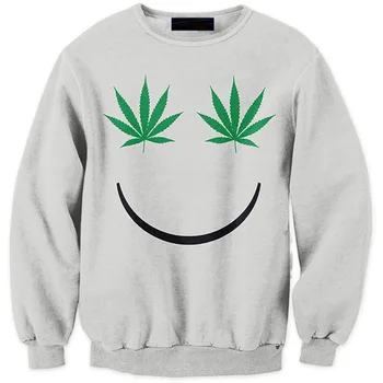 CNUUIKOOEK Sweatshirts til Mænd 3D Maple Leaf Smiley Trykt Hoodie med Lange Ærmer Pullover Mand af Mode Hættetrøjer