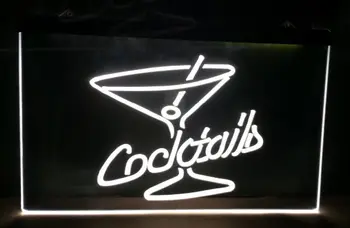 Cocktails Rom Vin Lounge Bar, Pub, club 3d skilte LED Neon Lys Tegn home decor håndværk