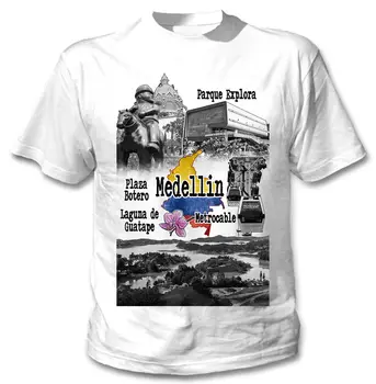 Colombia-Medellin Plata O Plomo Stof Pablo Escobar Hvid Fashion Herre T-Shirt Sommer Fisketur T-Shirts