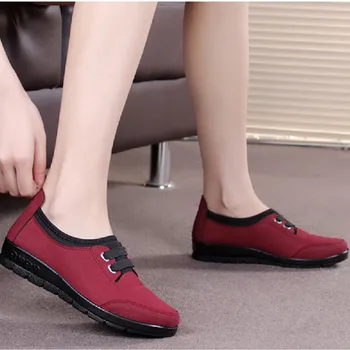 Cresfimix kvinder søde komfortable røde forår & sommer slip på flade sko dame casual bløde og komfortable røde retro sko c2971