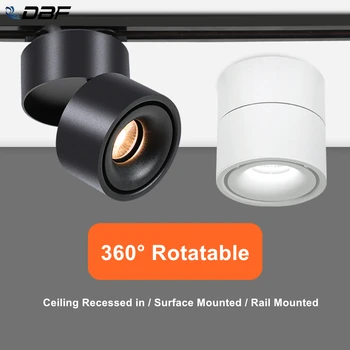 [DBF]Vinkel Justerbare LED Overflade Downlight 360 Graders Roterbar 7W 10W 12W 15W LED Loft Spot Lampe AC85-265V Indendørs Belysning