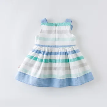 DBS12721 dave bella sommer baby pige prinsesse bue stribet kjole børn fashion party dress børn spædbarn lolita tøj