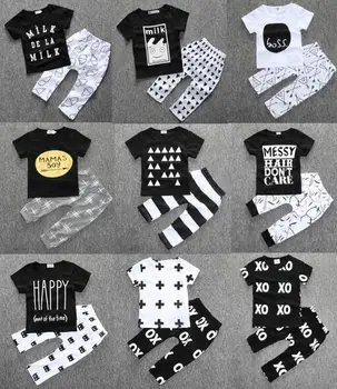 Detail Nye Mode Stil Baby Pige Dreng Dyr, Kort Ærme Egern Tøj Sat til 0-24month tøj&bukser Kids Tøj