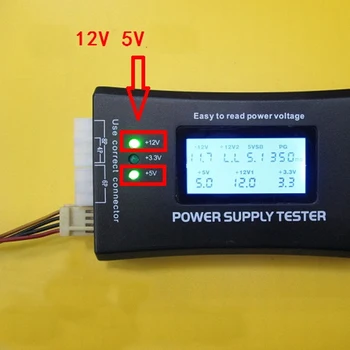 Digital LCD Strømforsyning Tester Multifunktion Edb-20 24-Pin Sata LCD-PSU HD-ATX BTX Spænding Test Kilde