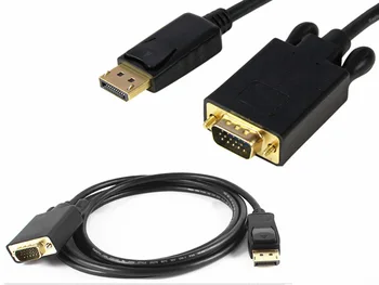 DisplayPort til VGA-Adapter Omformer-Kabel til VGA DP 1920 1200 1m-5m