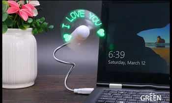 DIY Programmerbare Fan FlexibleLED Gadgets Fan Light usb-Farverig Regnbue Fan Lampe Kreative for Powerbank Julegave Sommer