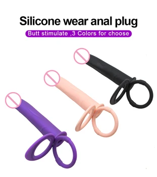 Dobbelt Anal Vibratorer Penis Strapon Dildo Vibrator Strap On Penis-Anal Plug Voksen Skeden Massageapparat Til Nybegynder