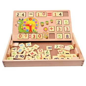 Drop forsendelse Hot Salg Baby Uddannelse Legetøj i Træ Tælle Pinde, Legetøj Montessori Matematiske Baby Gave Træ-Box