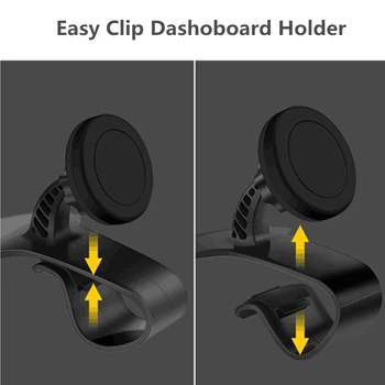 Easy Clip Magnetiske Bil telefonholder Dashboard Bil Holder Magnet Bil Telefonen Holder Universal GPS holderen Vise 360 Drejelig