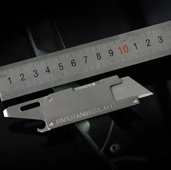 EDC 4 i 1 udendørs kniv multifunktionelle Skarpe papir cutter oplukker lomme skruetrækker til at lirke tip camp overlevelse værktøj