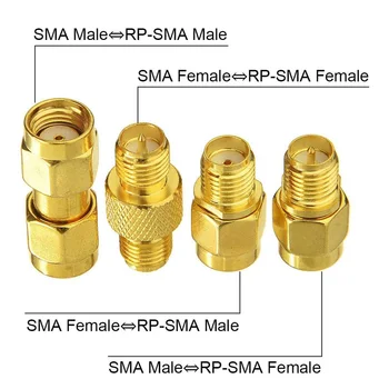 Eightwood SMA Kvinde/Mand til RP-SMA Kvindelige/Mandlige RF Koaksial Coax-Adapter Stik Kit
